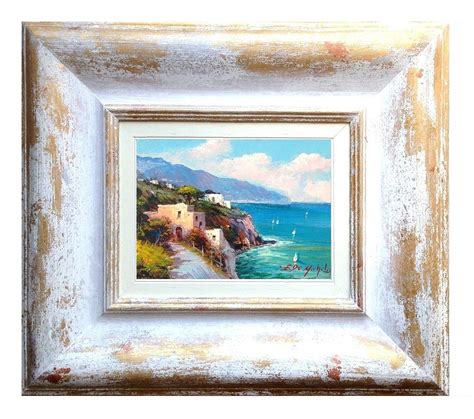 Amalfitan Coast N2 Italy Original Italian Oil Painting Painting By