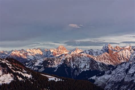 Sunset Over Allgaeu Alps Stock Image Image Of Tourism 172273631
