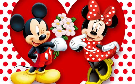 Baby Mickey And Minnie Mouse In Love