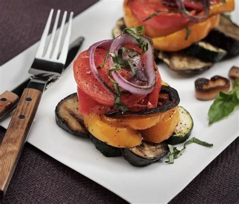 Grilled Vegetable Stacks Ellie Krieger Grilled Vegetables Grilled