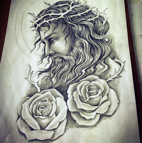 Jesus Christ Tattoo Design Drawing Tattoo Design Kulturaupice