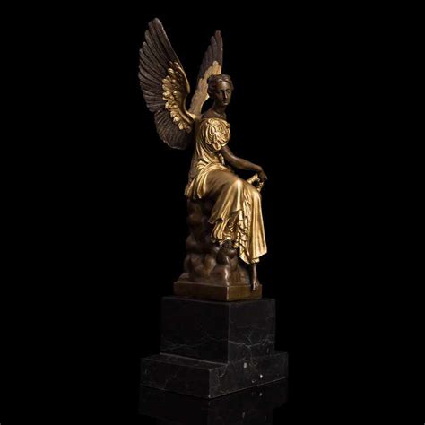 Atlie Bronze Winged Victory Lady Goddess Athena Statues Greek Mythology Sculpture Angel