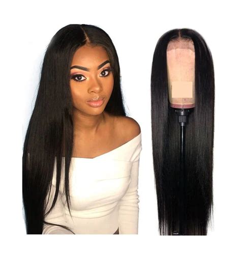 Sleek 13x6 Lace Front Human Hair Wigs Remy Glueless Straight Etsy