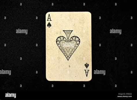 Vintage Ace Of Spades Playing Card Stock Photo Alamy