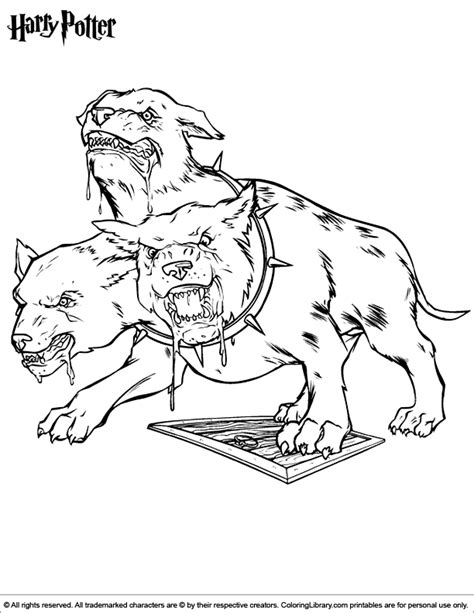 You can now print this beautiful harry potters quidditch coloring pages or color. Harry Potter coloring sheet Fluffy the three headed dog ...