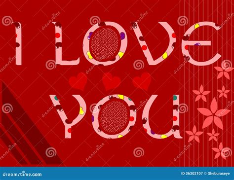 I Love You Background In Red Royalty Free Stock Photography Image