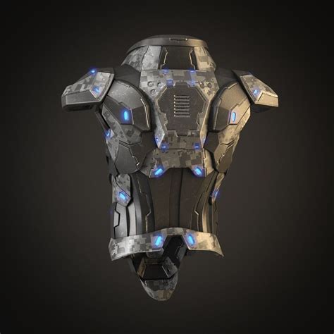 Nano Armor 3d Model Armor Concept Futuristic Armour Armor