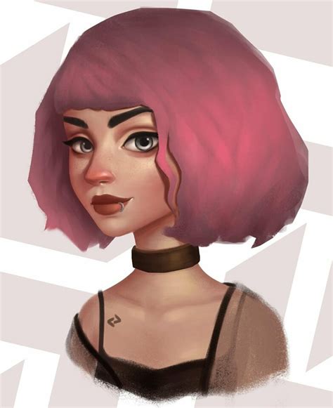 Artstation Girl With Pink Hair