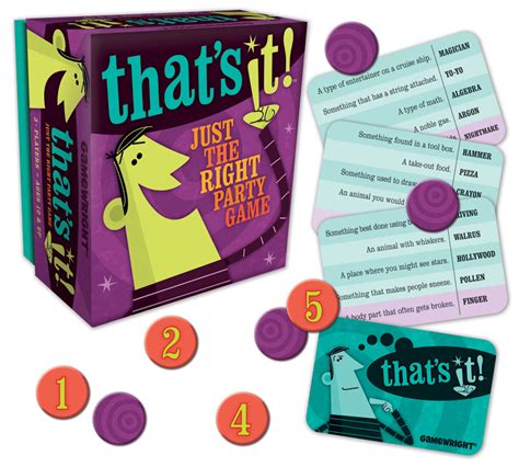 To learn more, see our tips on writing great. That's It! | Just the Right Party Game