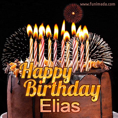 Chocolate Happy Birthday Cake For Elias 