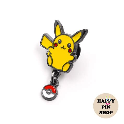 Pikachu Poké Ball Dangle Enamel Pin Pokemon Pins Mens Fashion Watches And Accessories