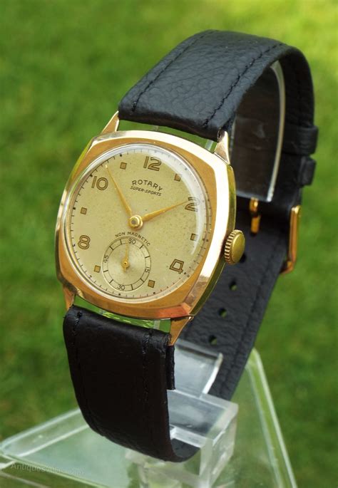 Antiques Atlas - 9ct Gold Rotary Super-Sports Wrist Watch, 1957