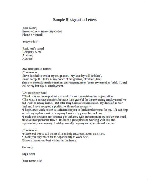 A resignation letter is a formal notice (notice letter) to resign from job duties and job responsibilities. FREE 7+ Resignation Notice Examples & Samples in PDF | DOC | Examples