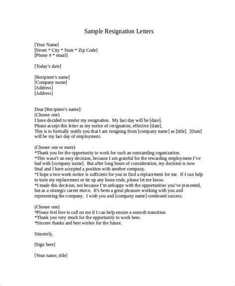 If you get to know this, no one can a letter of resignation will help you leave your current employer on good terms, no matter how bad. 2 weeks resignation