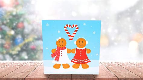 lesbian christmas card gingerbread couple 150x150mm by compatible cards wife christmas