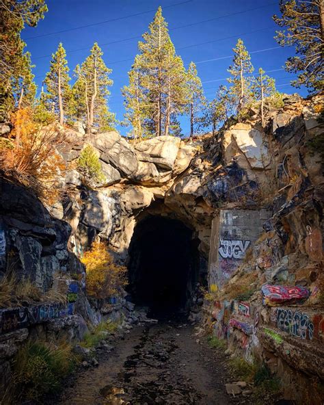 abandoned train tunnels near donner pass ca usa r hiking
