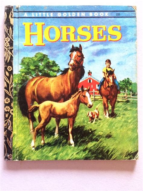 Vintage Little Golden Book Horses 253 Rare Sydney Edition 1973