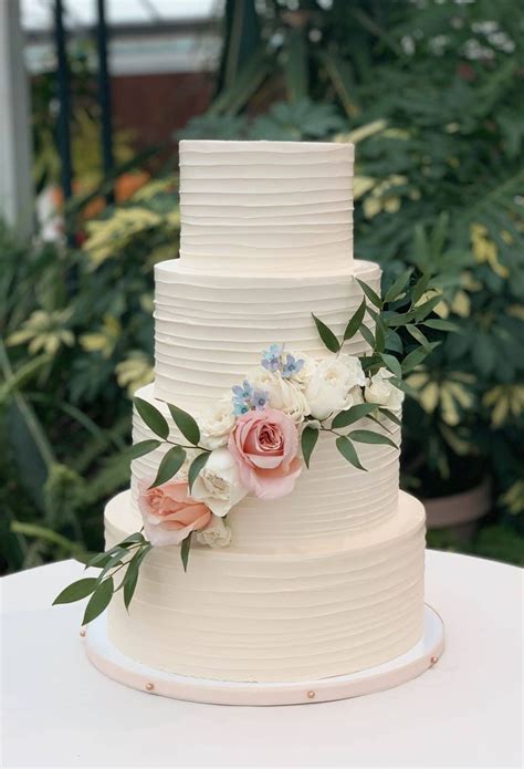 Banded Buttercream Wedding Cake Whipped Bakeshop Philadelphia In