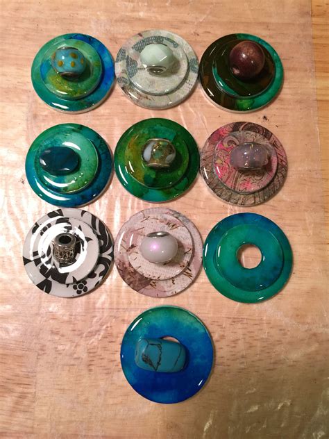 Most Of These Are Alcohol Ink On Yupo And Punched To Fit On Washers