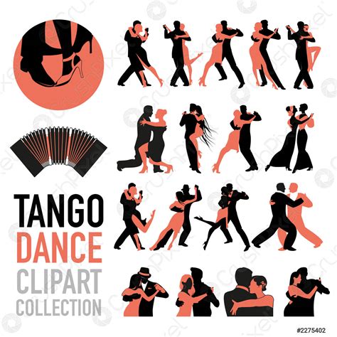 tango dance clipart collection set of couples of tango dancers stock vector 2275402 crushpixel
