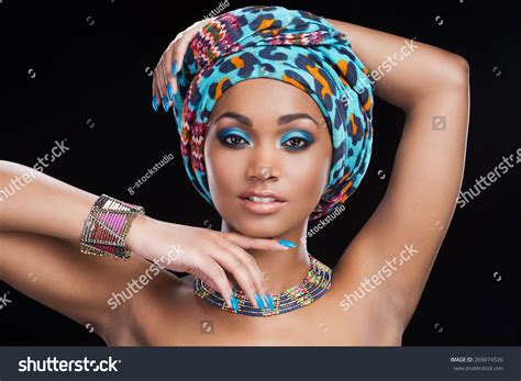 Traditional African Style Beautiful African Woman Stock Photo 269074526