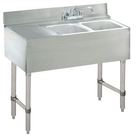 Advance Tabco Crb 32r Lite Two Compartment Stainless Steel Bar Sink