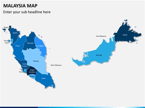 Malaysia Map With Regions Powerpoint And Keynote Temp