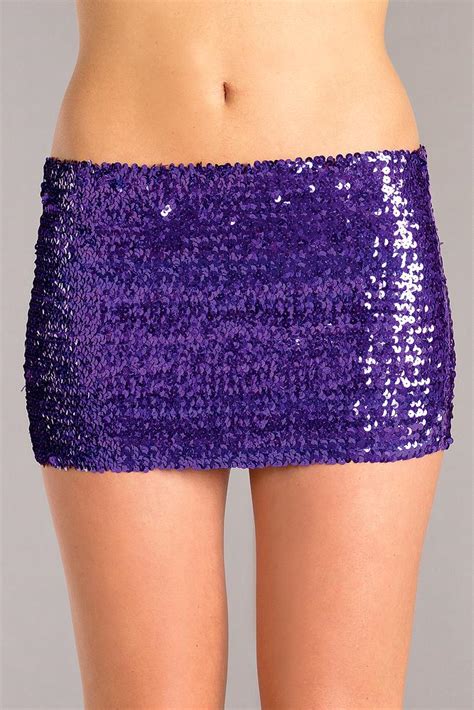 Sequin Skirt Purple Skirt Lionella