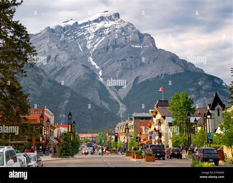 Banff Town Banff Alberta Canada Stock Photo Alamy