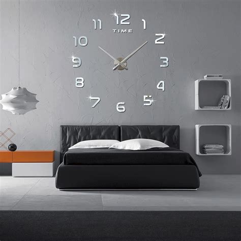 2017 New Arrival 3d Home Decor Quartz Diy Wall Clock Clocks Horloge Watch Living Room Metal