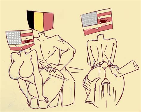 rule 34 1girls american flag back view belgium countryhumans bending over blushing