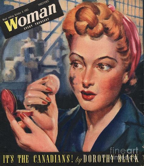 Woman 1943 1940s Uk Women At War Drawing By The Advertising Archives