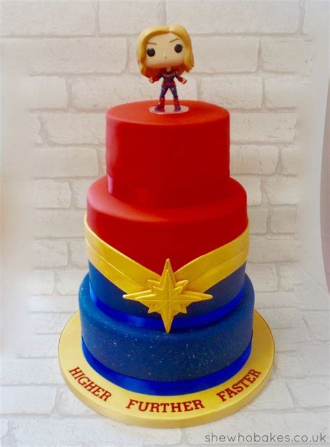 Jen's party cake on instagram: My Captain Marvel Birthday Cake in 2020 | Marvel cake ...
