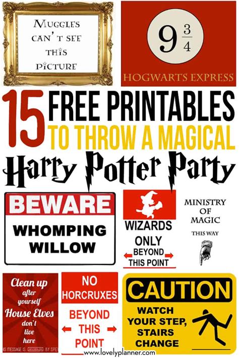 15 Free Harry Potter Party Printables Part 2 Lovely Planner