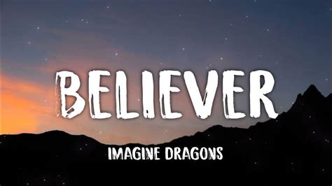 Imagine Dragons Believer Letralyrics Youtube