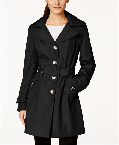 Calvin Klein Petite Hooded Single Breasted Trench Coat Coats Women