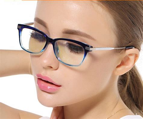 blue clear eyeglasses frames eyewear female women clear optical spectacles glasses new in ey