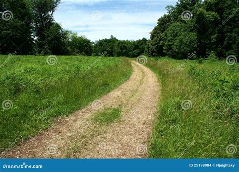Path Through Field Stock Photo Image Of Ground Meadow 25198984