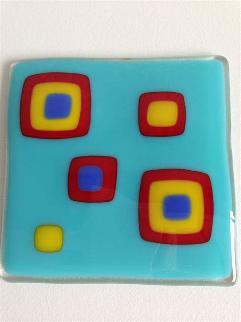 Groovy Fused Glass Tile Before Being Slumped Into A Mould Fused Glass Groovy Tile Mosaics