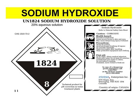 Sodium Hydroxide 20 1 L Osorno Store