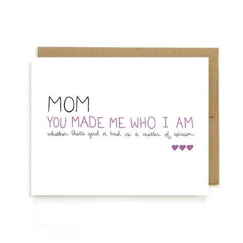 Mothers Day Card Funny Mothers Day Card For Mom From Etsy