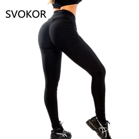 Svokor High Waist Black Plus Size Leggings Women Sexy Fashion Push Up Leggins Workout Slim