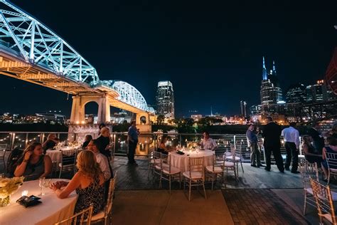 Wedding Reception With A Spectacular View Of Nashville Skyline From The