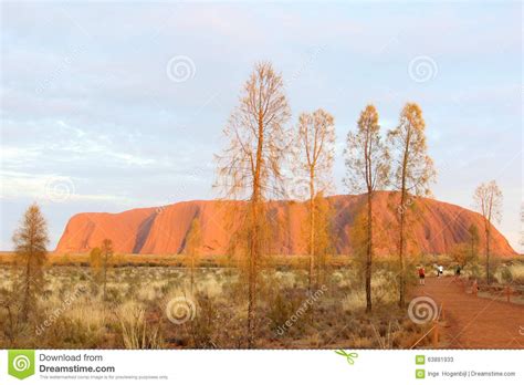 Sunrise At Uluru Ayers Rock Australia Editorial Stock Photo Image Of