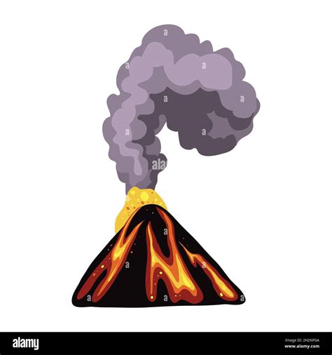 Volcano Eruption Vector Illustration Stock Vector Image And Art Alamy