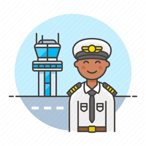 Airplane Airport Aviation Captain Male Pilot Pilots Icon