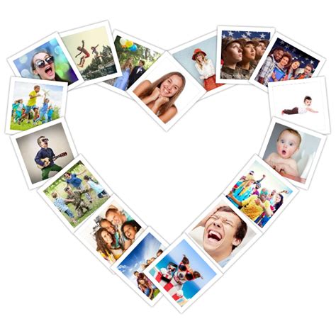 Heart Collage Template Instantly Editable Heart Photo Collage