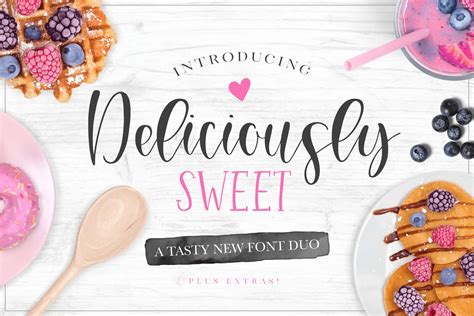 Deliciously Sweet Font Duo Script Fonts Creative Market