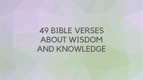 Bible Verses About Wisdom And Knowledge In Faith Blog