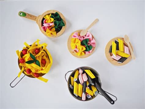 Diy Pretend Play Food Felt And Paper Pasta And Spaghetti